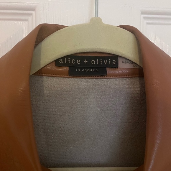 Alice + Olivia brown faux leather shirt dress - Picture 5 of 5